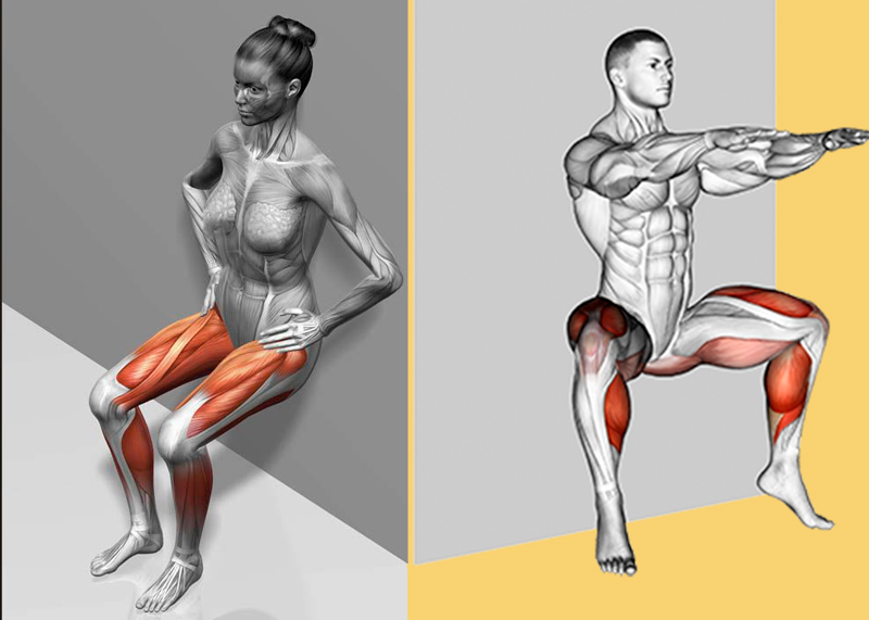«Стульчик у стены» – упражнение для похудения, укрепления мышц ног и ягодиц
