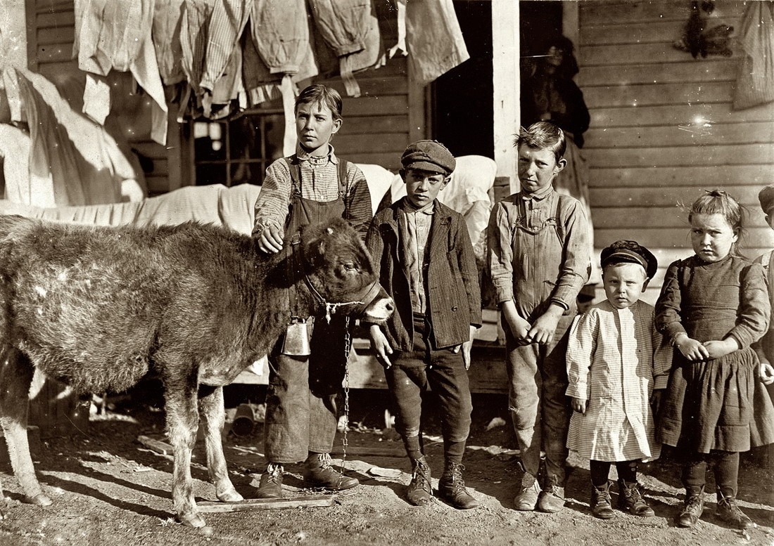 Ретро фотография: Дети  Америки, начало ХХ века